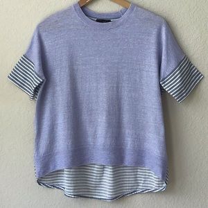 J. Crew | Wool and Linen Crew Neck Top | PXS